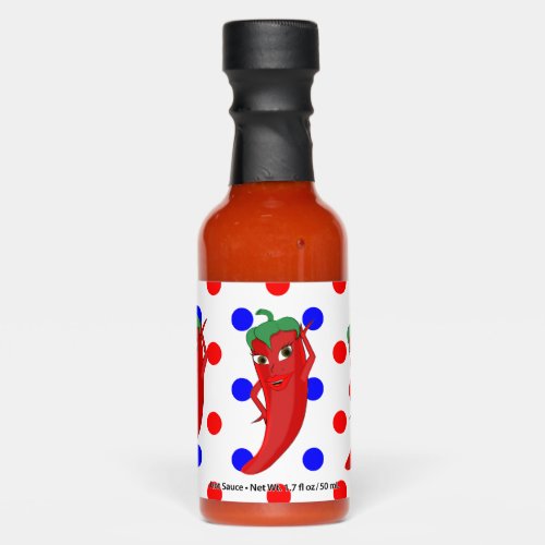 Hot Pepper Diva Red Blue Dots Hot Sauces