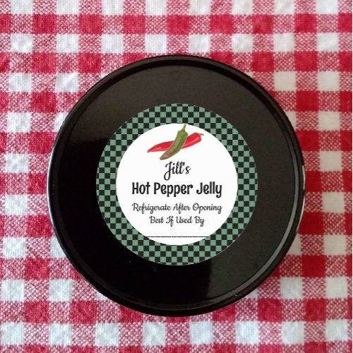 Hot Pepper Jelly Canning Jar Sticker