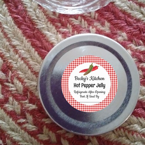 Hot Pepper Jelly Canning Jar Sticker