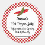 Hot Pepper Jelly Custom Canning Jar Sticker