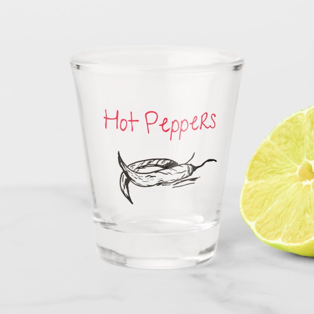 Hot Pepper Shot Glass (Front)