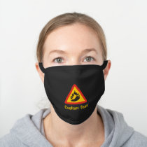 Hot Pepper Sign Black Cotton Face Mask