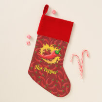 Hot Pepper with Flame Christmas Stocking