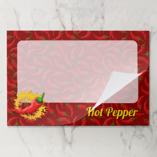 Hot Pepper with Flame Paper Pad