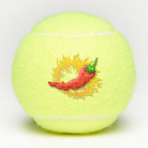 Hot Pepper with Flame Tennis Balls