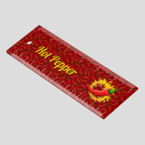 Hot Pepper with Flames 6 inch Ruler