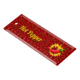 Hot Pepper with Flames 6 inch Ruler