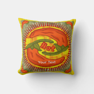 Hot Pepper yin yang Throw Pillow