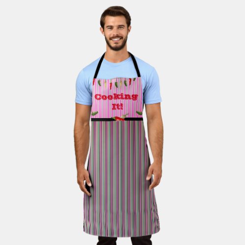 Hot Peppers Barbeque Time Apron