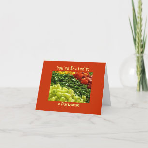 Hot Peppers BBQ Barbeque Invitation