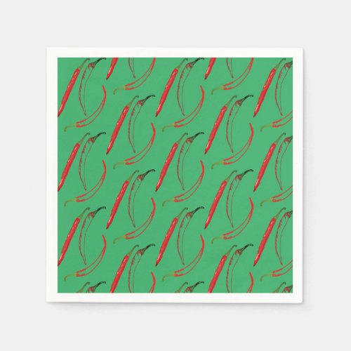 Hot Peppers Chili Plants  Napkins