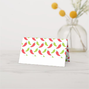 Hot Peppers Fiesta Birthday Place Card