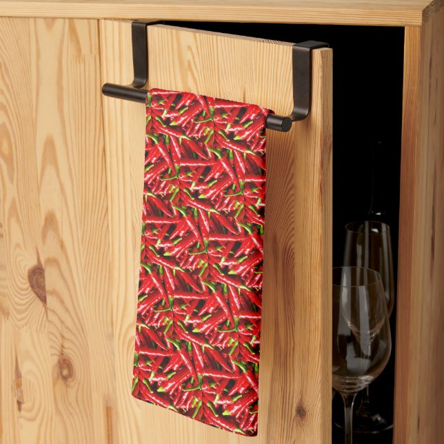 Hot Peppers Kitchen Towel (Thirds Fold)