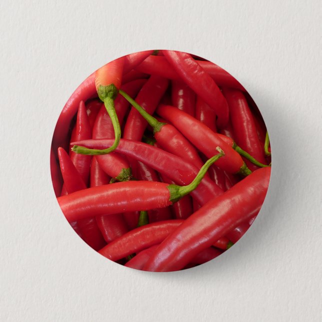 Hot Peppers Pinback Button (Front)