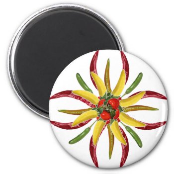Hot Peppers Refrigerator Magnet by zortmeister at Zazzle
