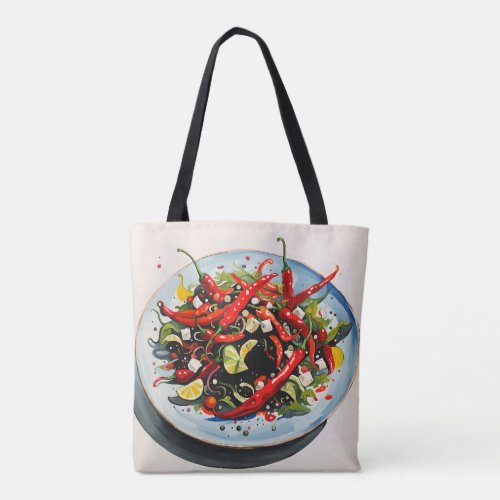 Hot Peppers Salad  Tote Bag