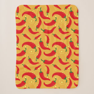 Hot Peppers Sherpa Blanket