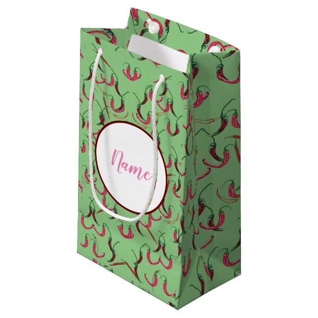 Hot Peppers  Small Gift Bag (Front Angled)