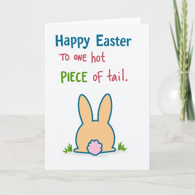 Hot Piece Happy Easter Card (Front)