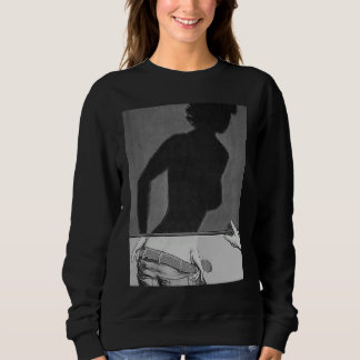 Hot Pin Up Girl Shadow Retro Pinup Girl Silhouette Sweatshirt