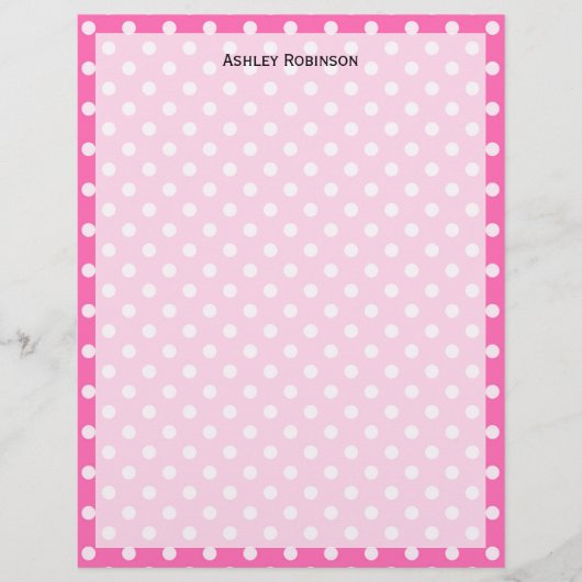 Hot Pink #2 and White Polka Dots Pattern (Front)