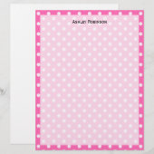 Hot Pink #2 and White Polka Dots Pattern (Front/Back)