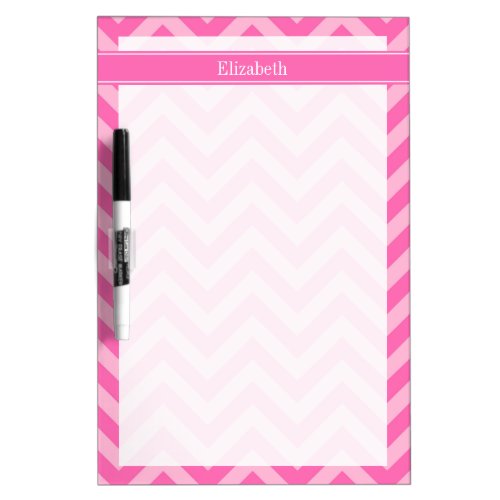 Hot Pink 2 Cotton Candy LG Chevron Name Monogram Dry_Erase Board