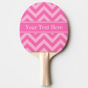 Hot Pink #2 Cotton Candy LG Chevron Name Monogram Ping-Pong Paddle