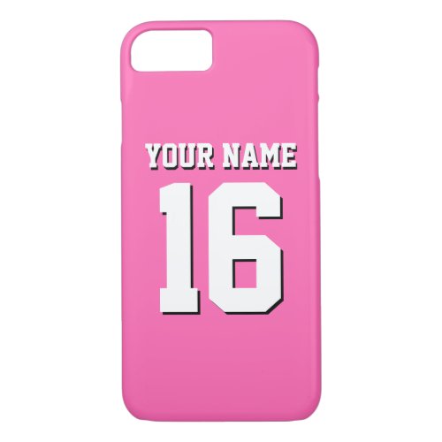 Hot Pink 2 Sporty Team Jersey iPhone 87 Case
