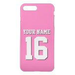 Hot Pink #2 Sporty Team Jersey Iphone 8 Plus/7 Plus Case at Zazzle