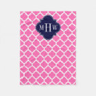 Hot Pink#2 Wht Moroccan #5 Navy 3 Initial Monogram