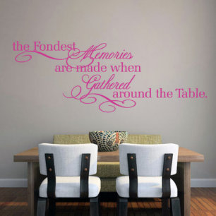 Hot Pink 60" x 22" Script Quote Kitchen Wall Decal