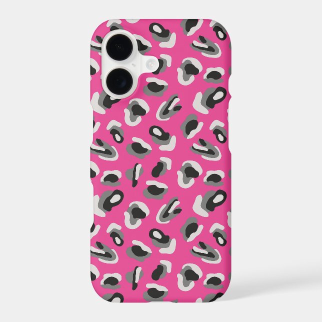 Hot Pink Abstract Animal Print Case-Mate iPhone Case (Back)