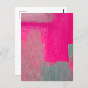 Hot Pink Abstract Postcard