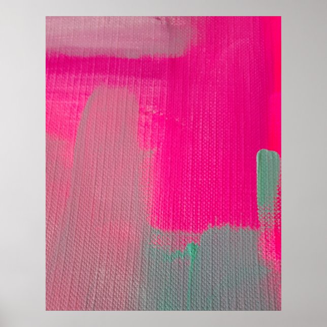 Hot Pink Abstract  Poster (Front)