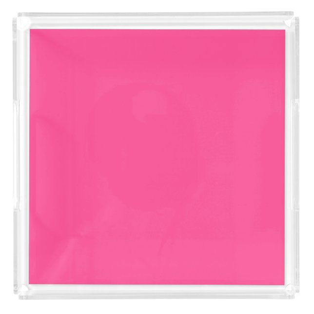 Hot Pink  Acrylic Serving Tray (Front)