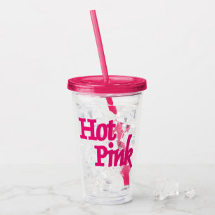 Hot Pink acrylic tumbler