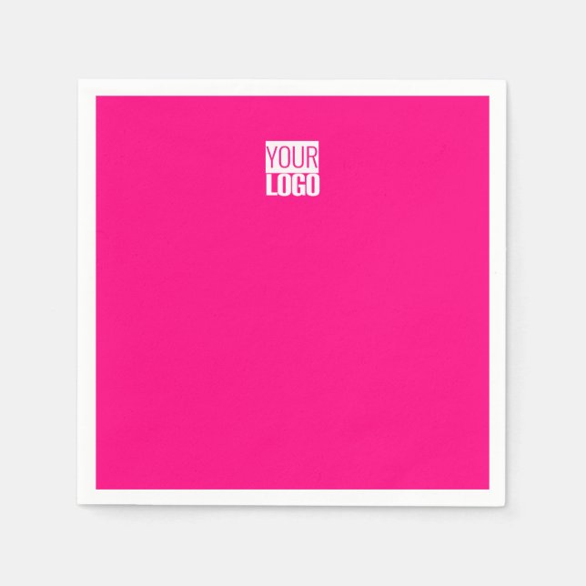  Hot Pink - add logo  Napkins (Front)
