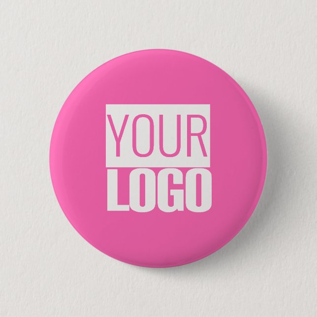  hot pink - add your  logo  button (Front)