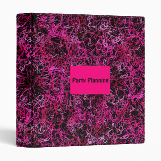 Hot Pink and Black 3 Ring Binder