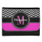 Hot Pink and Black Chevron Zig Zag Monogrammed
