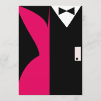 Hot Pink and Black Cocktail Dress Dinner Party