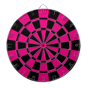 Hot Pink And Black Dart Board