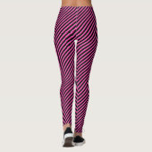 Hot Pink and Black Diagonal Striped Leggings | Zazzle