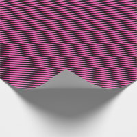 DIY Color Small Preppy Stripe Red Hot Pink Wrapping Paper