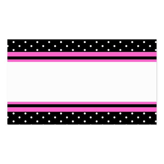 Hot Pink and Black Dinner Party Name Place Cards Business Card Template