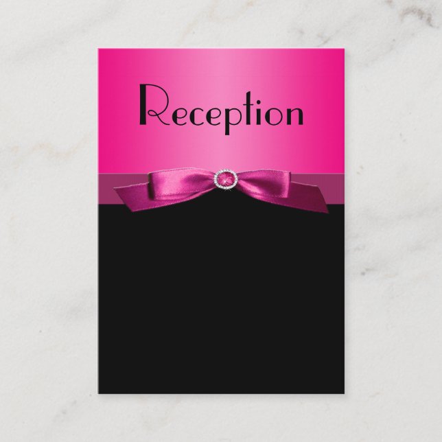 Hot Pink and Black Enclosure Card (Front)