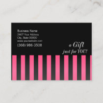 Hot Pink and Black Gift Certificate