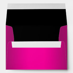 Hot Pink and Black Linen Envelope