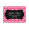 Hot Pink and Black Modern Moroccan Lattice